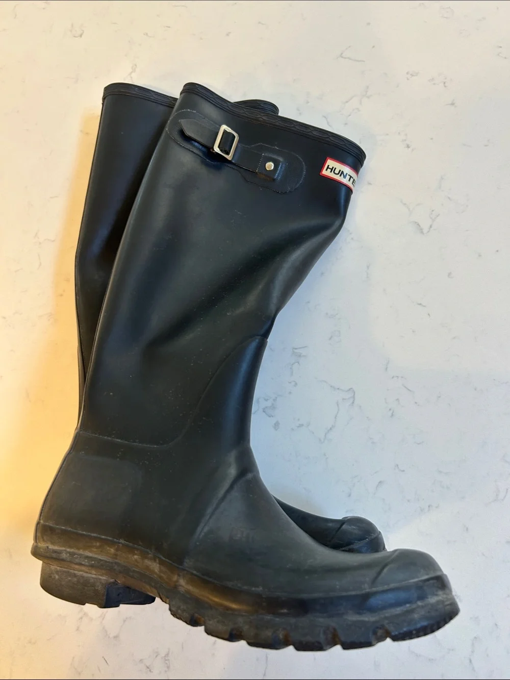 Hunter Original Tall Rain Boots Black Women’s US 7 Waterproof Size 38